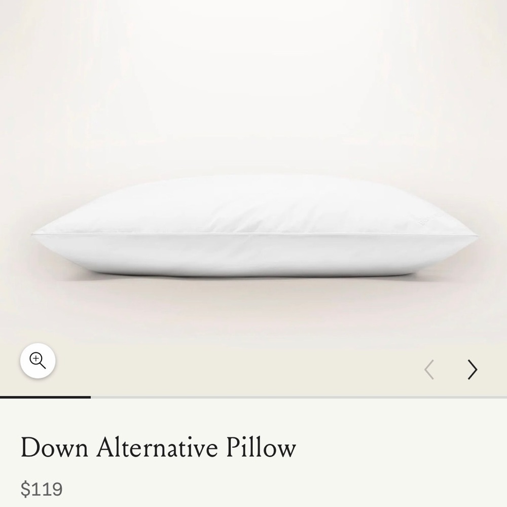 TWO Boll & Branch Down Alternative King Firm Pillows NWOT